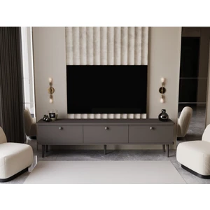 Lunaris Tv Ünitesi - Tv Sehpası 180 cm %100 Mdf Lake Ahşap Ayaklı