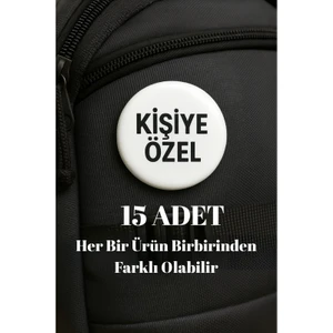 Kişiye Özel 44 mm Tasarım Rozet Seti- 15 Adet