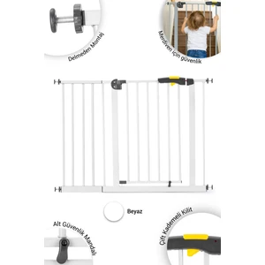 Wellgro Pro 110-115 cm Çocuk Güvenlik Kapısı, Merdiven Korkuluğı ve Kapı Korumalığı