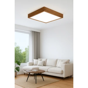 Doğal Ahşap LED Panel Aydınlatma Kare Tavan Avize 60*60 cm 3000K Gün Işığı