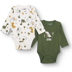 Hellobaby Erkek Bebek 2li Uzun Kol Body Çıtçıtlı Yaka Uzun Kol