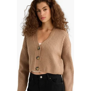 Regular Fit V Yaka Düğmeli Triko Hırka R1389AZ25WN