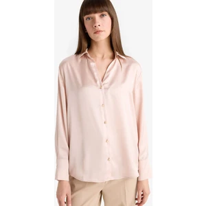 Regular Fit Saten Uzun Kollu Gömlek G1920AX25AU