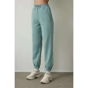 Mint Çift Dikişli Oversize Jogger Eşofman Altı