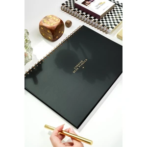 Matt Notebook Süresiz Haftalık Masaüstü Planlayıcı 12 Aylık Undated Desk Planner Siyah