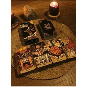 Vintage Tarot Destesi 78 Kart Yüksek Baskı Kalitesi Özel Tasarım ve Kullanım Kılavuzu ile
