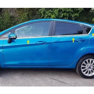 Ford Fiesta Krom Cam Çıtası 8 Parça P.çelik 2009 ve Üzeri