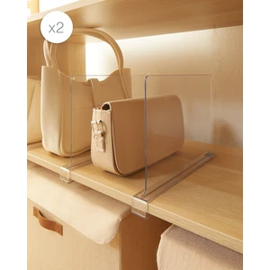 Ocean Home Textile 2 Adet Çok Amaçlı Şeffaf Akrilik Çanta Raf Düzenleyici 20x30x0.29 cm