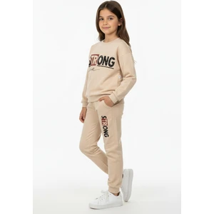 Strong Motif Kız Çocuk Eşofman MNK0625