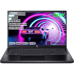 Nitro V 15 I5-13420H 16 GB 512 GB SSD RTX™ 4050- 6 GB 15,6" IPS FHD 144 Hz W11 Home NH.QNBEY.006+165