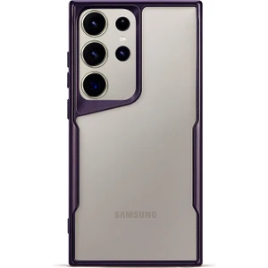 Samsung Galaxy S23 Ultra Kılıf Darbe Önleyici Kenar Renkli Silikon Kapak