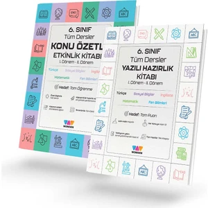 6. Sınıf Tüm Dersler Konu Özetli Yazılı Hazırlık Seti 1.2. Dönem 2025 Basımı
