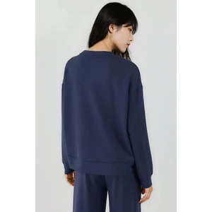 Kadın Modal Touch Basic Sweatshirt Lacivert
