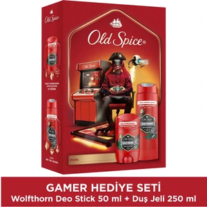 Old Spice Gamer Hediye Seti: Wolfthorn deodorant Stick 50 Ml +  duş jeli 250ML