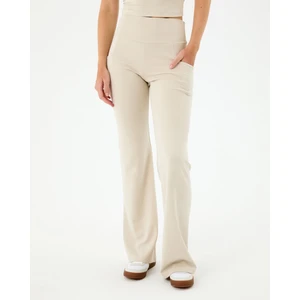 Krema Cepli Flare Pantolon