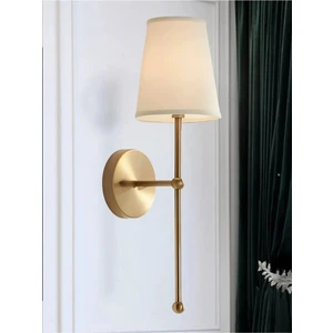 Modern Tasarım 1 Adet Duvar Ledli Pilli Aplik Tak Çalıştır Eskitme Gold Krem Abajur Gün Işığı Pilli