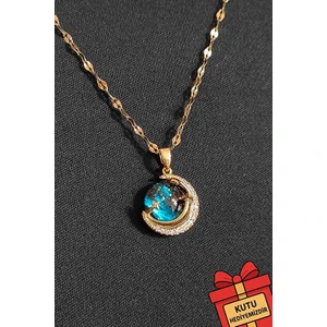 Trend Collection Kadın Paslanmaz Çelik Gold Zincir Yıldız Gökyüzü Kolye