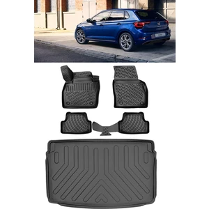 Volkswagen Polo 2023 ve Sonrası Life-Syle Paket 3D Havuzlu Paspas ve 3D Bagaj Havuzu Üst