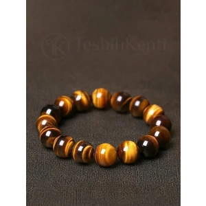 İri Taneli Kaplan Gözü Doğal Taş Bileklik