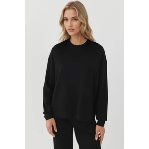 Kadın Modal Touch Basic Sweatshirt Siyah