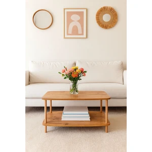 Çevir Kur Orta Sehpa Dikdörtgen Atlantik Çam Desenli Ahşap Ayaklı