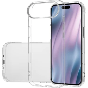 iPhone 17 Air Kılıf Zore Süper Silikon Kapak - Şeffaf