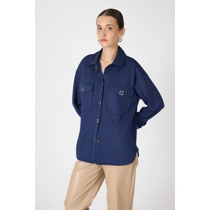 Laci Oversize Cepli Kadın Gömlek Ceket 8130A