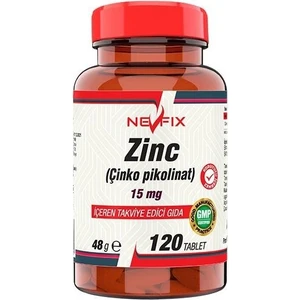 Zinc Çinko Pikolinat 15 Mg 120 Tablet