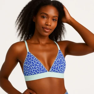 Mavi Leopar Tül Kapsız Bralet DS200123BR