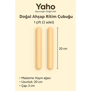 Ahşap Kalın Ritim Çubuk (1 Çift )