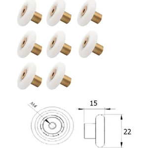 Ayrıntıshop Rulman Tekerleği 22MM 15BOY Set 8 Li - 8 Adet Vidalar Dahil