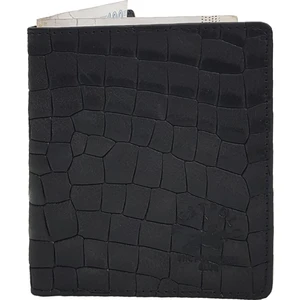 West Polo Hakiki Deri Cüzdan Dikey Siyah 6556