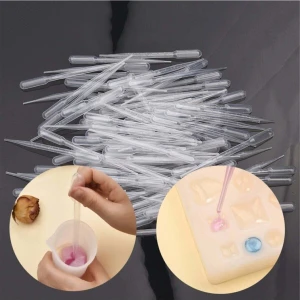 Epoksi Damlalık Pipet Seti (40 Adet) Likit Aktarma Pipet, Epoksi Malzemeleri, Mum Esans Pipet