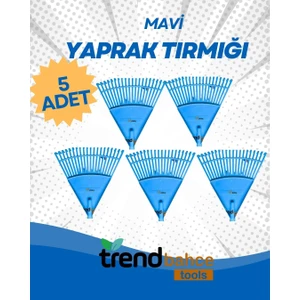 Trend Bahçe Plastik Mavi Bahçe Tırmığı (5 Adet)