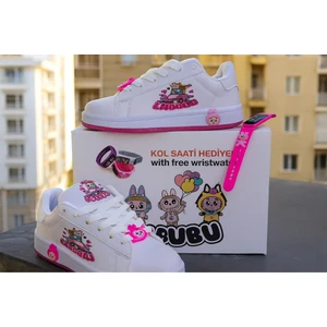 Labubu Çocuk Spor Ayakkabı + Akıllı Kol Saati Hediyeli 🎁✨ | Renkli ve Eğlenceli Tasarım