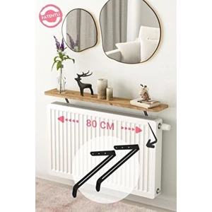 Kalorifer Peteği Rafı Metal ve Yonga Levha ile 80 x 18 cm Çocuk Güvenliği Öncelikli