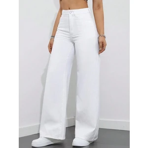 Kadın Baggy Fit Denim Jean Yıkamalı Pantolon