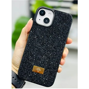 Iphone 13 - 14 ve 15 Uyumlu Elmas Tasarımlı Taşlı Işıltılı Parlak Pırlanta Silikon Kılıf