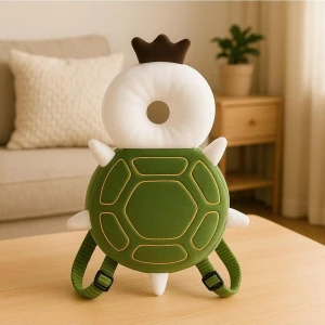 Bebek Baş Koruma Çantası Yastığı Kaplumbağa Figürü 0-3 Yaş