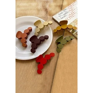 C&E Design Kadın 6’lı Renkli Bubble Büyük XL Mandal Toka Seti Şık ve Modern Tasarım