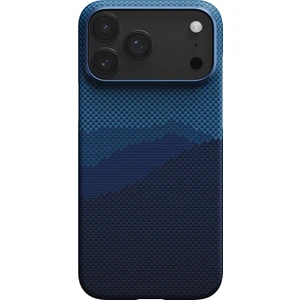 iPhone 17 Pro Max Uyumlu Kılıf M-Safe Şarjlı Aramid Fiber Pitaka Tactile Woven Starpeak Serisi Mavi