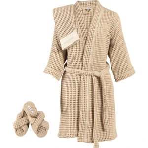 Bornoz Valerie Bayan Bornoz Set MC060022 Waffle L/xl  Bej