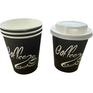 8 Oz Karton Bardak 40 Adet Bardak + 40 Adet Kapak