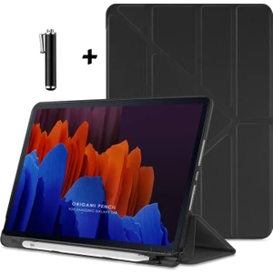 Honor Magic Pad 2 Tablet Kılıf Katlanır Kalemli Bölmeli Standlı Uyku Modlu Akıllı Kapak Yumuşak Silikon