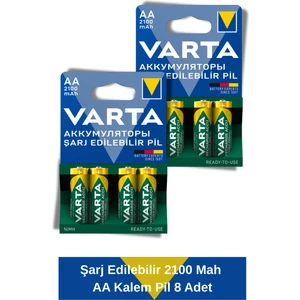 Power Şarj Edilebilir Kalem Pil 2100MAH Aa 8 Adet