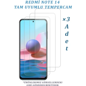 3 Adet Redmi Note 14 Uyumlu Temperli Cam Ekran Koruyucu Kırılmaz Cam