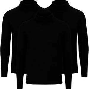 3'lü Paket Yarım Boğazlı Erkek Kazak