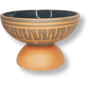 Desenli Yuvarlak Ayaklı Kase