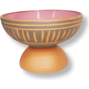 Desenli Yuvarlak Ayaklı Kase