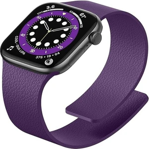 Apple Watch 11-10 42MM 9 8 7 41MM Se 6 5 4 40 2 3 38MM Uyumlu Manyetik Silikon Deri Dokulu Kordon